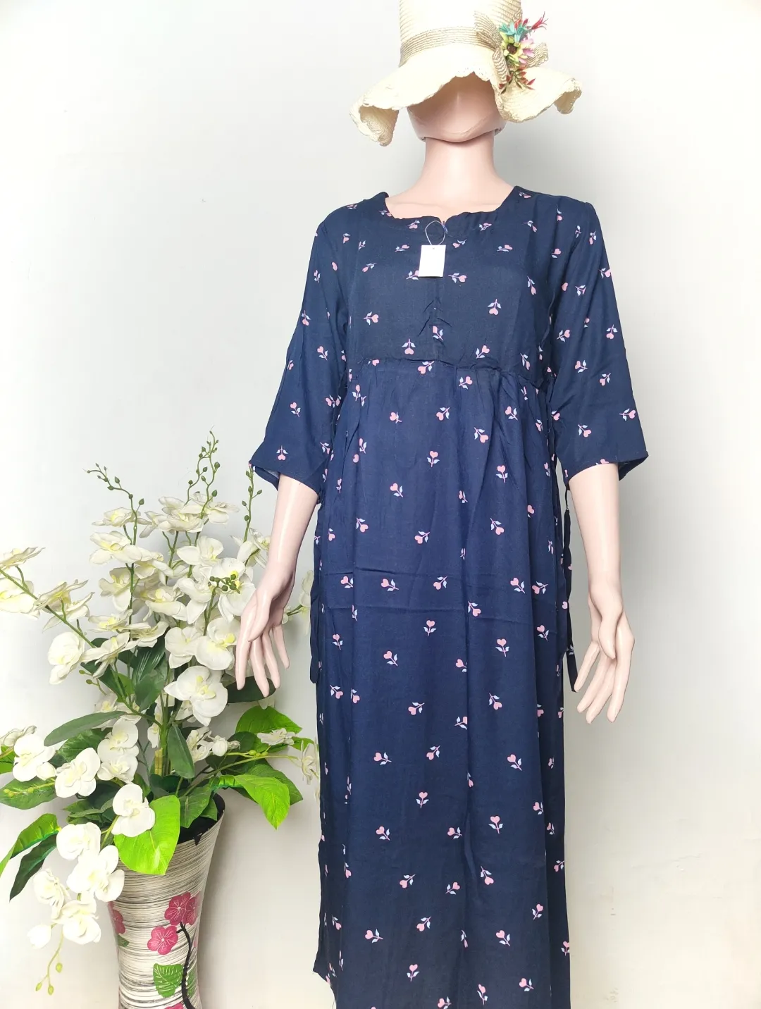 Dress Rayon Anaia Lengan 3 per 4 Motif 2
